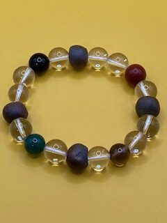 ムー 備前焼ビーズブレスレット